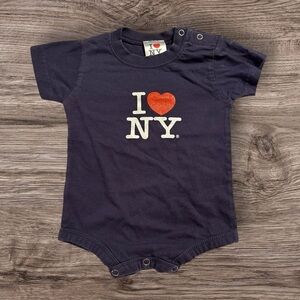 I Love NY Baby Onesie - Navy and Red/White 6 Months